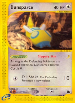 Dunsparce Pokémon card, number 53