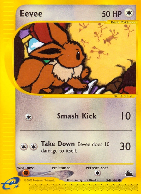 Eevee Pokémon card from Skyridge, number 54 (Standard print)