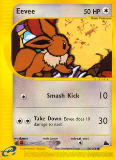 Eevee Pokémon card, number 54