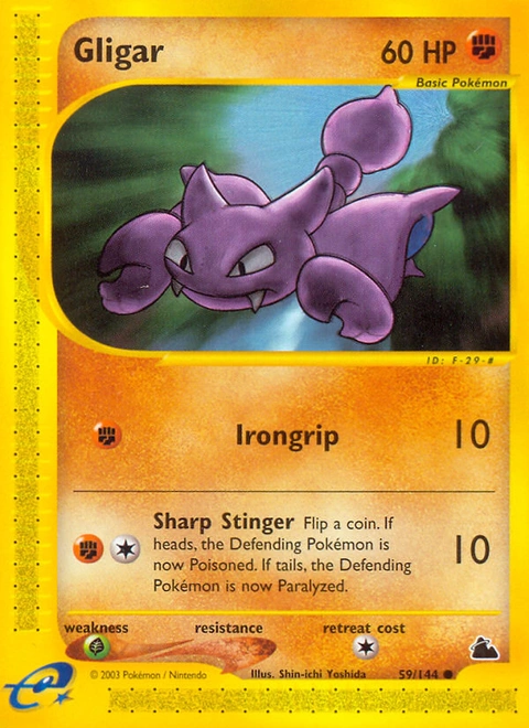 Gligar Pokémon card from Skyridge, number 59 (Standard print)