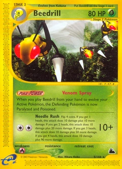 Beedrill Pokémon card, number 5