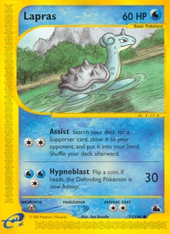 Lapras Pokémon card, number 71