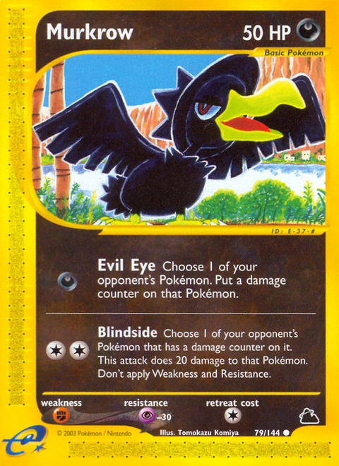 Murkrow Pokémon card from Skyridge, number 79 (Standard print)