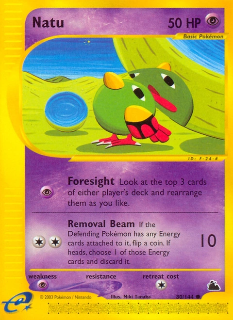 Natu Pokémon card from Skyridge, number 80 (Standard print)