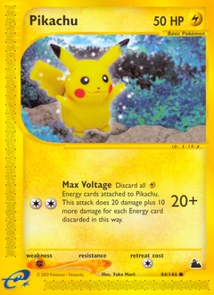 Pikachu Pokémon card, number 84