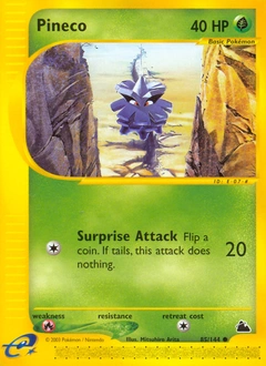 Pineco Pokémon card, number 85