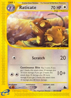 Raticate Pokémon card, number 89
