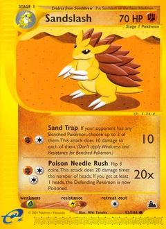Sandslash Pokémon card, number 93