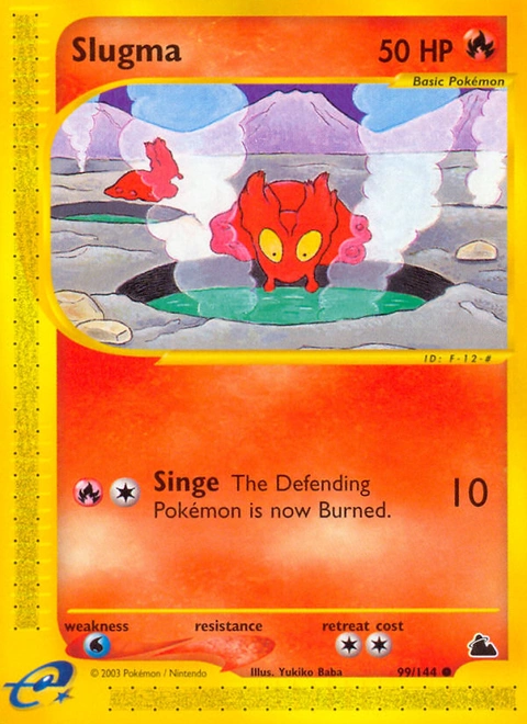 Slugma Pokémon card from Skyridge, number 99 (Standard print)