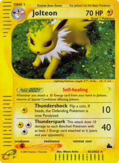 Jolteon Pokémon card, number H12