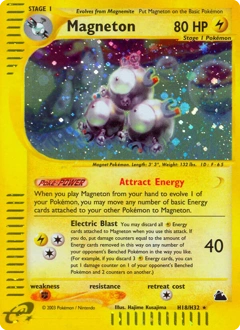 Magneton Pokémon card, number H18