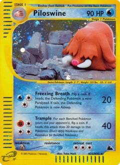 Piloswine Pokémon card, number H22