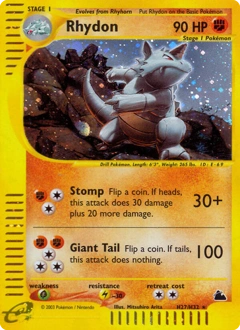 Rhydon Pokémon card, number H27