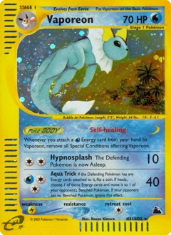 Vaporeon Pokémon card, number H31