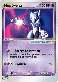Mewtwo ex Pokémon card, number 101