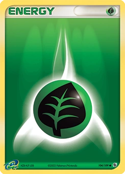 Grass Energy Pokémon card, number 104