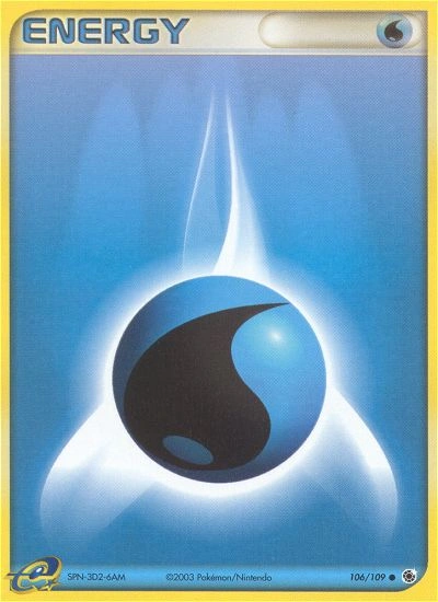Water Energy Pokémon card from Ruby & Sapphire, number 106 (Standard print)