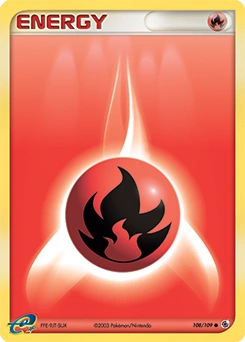 Fire Energy Pokémon card, number 108