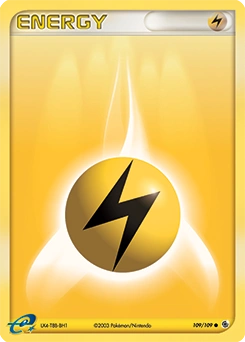 Lightning Energy Pokémon card, number 109