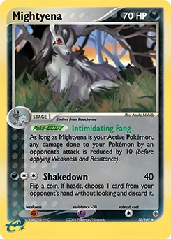 Mightyena Pokémon card, number 10