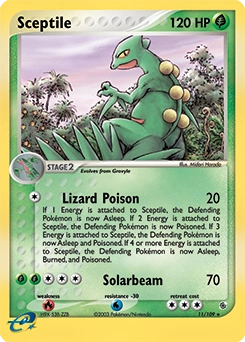 Sceptile Pokémon card, number 11