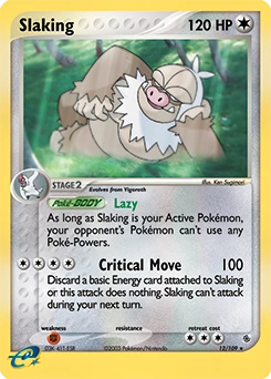 Slaking Pokémon card, number 12