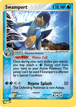 Swampert Pokémon card, number 13