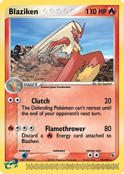 Blaziken Pokémon card, number 15