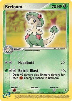 Breloom Pokémon card, number 16