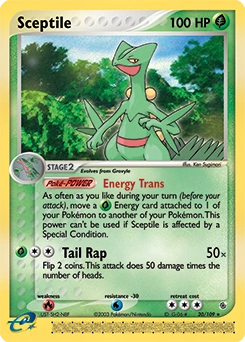 Sceptile Pokémon card, number 20