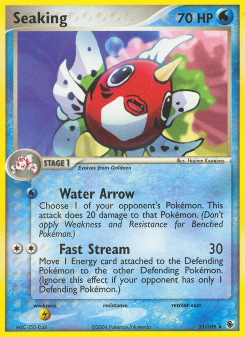 Seaking Pokémon card from Ruby & Sapphire, number 21 (Standard print)