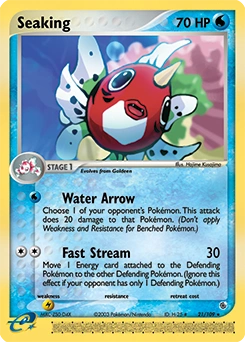 Seaking Pokémon card, number 21