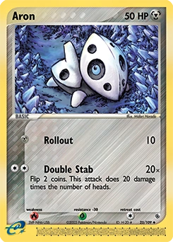 Aron Pokémon card, number 25