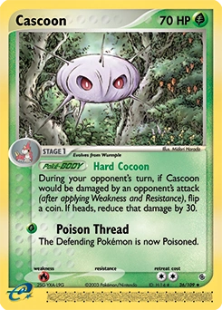 Cascoon Pokémon card, number 26