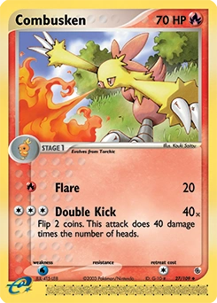 Combusken Pokémon card, number 27