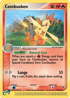 Combusken Pokémon card, number 28