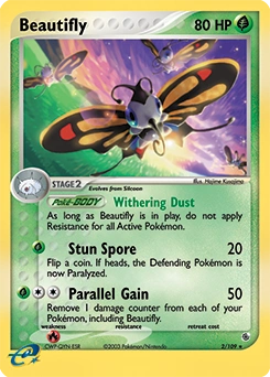 Beautifly Pokémon card, number 2