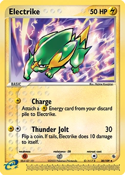 Electrike Pokémon card, number 30