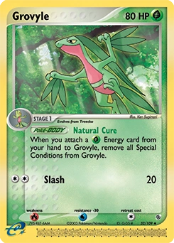 Grovyle Pokémon card, number 32