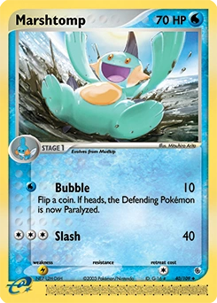 Marshtomp Pokémon card, number 40