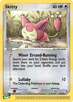 Skitty Pokémon card, number 44