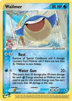 Wailmer Pokémon card, number 48