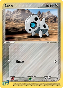 Aron Pokémon card, number 50