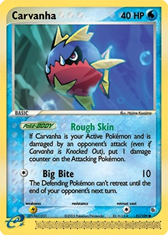 Carvanha Pokémon card, number 51