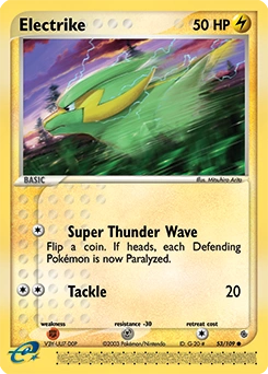 Electrike Pokémon card, number 53