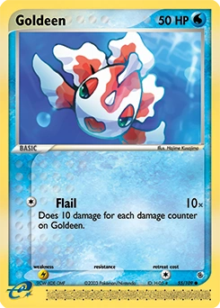 Goldeen Pokémon card, number 55