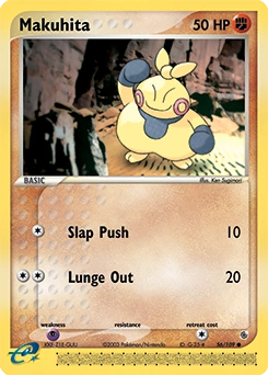 Makuhita Pokémon card, number 56