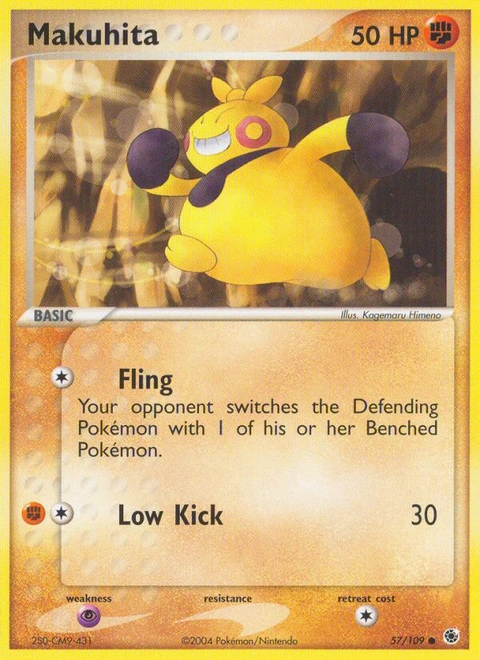 Makuhita Pokémon card from Ruby & Sapphire, number 57 (Standard print)
