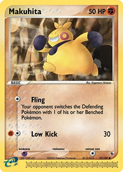 Makuhita Pokémon card, number 57