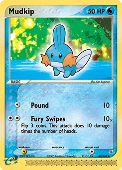 Mudkip Pokémon card, number 60